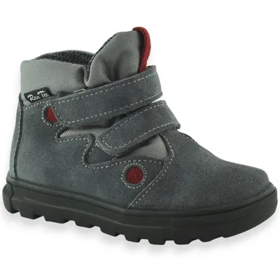 Buty dla dzieci na jesień trzewiki RenBut RenTex 13-1541-1251 Popiel/Czerwony
