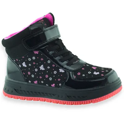 Buty dla dziewczynki ocieplone pluszem American Club XD 149/24 Czarne