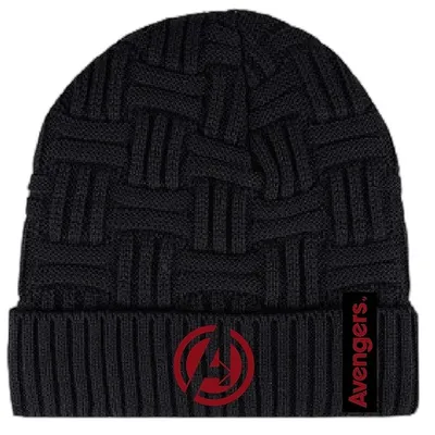 Stylowa czapka chłopięca w czarnym kolorze Avengers