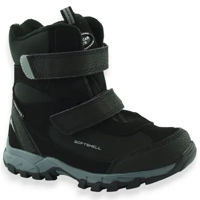 Buty zimowe Softshell śniegowce dla dziewczynki American Club SN87/25 Czarne