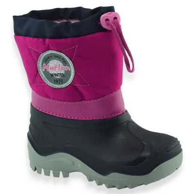 Buty zimowe śniegowce dla dziewczynki marki Renbut Muflon 22/23-468 Amarant