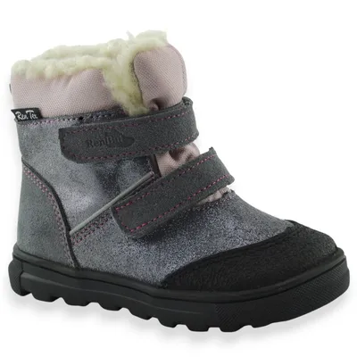 Buty zimowe ocieplane dla dziewczynki Renbut RenTex 12-1562-0470 Popiel Róż