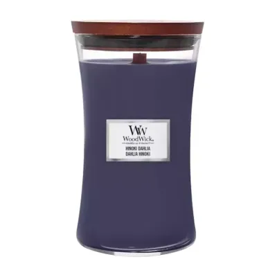Woodwick Large Jar Candle świeca zapachowa Hinoki Dahlia 610g