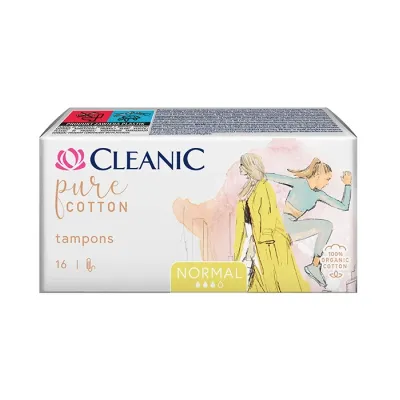 Cleanic Pure Cotton tampony Normal 16 sztuk
