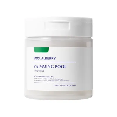 EQQUALBERRY Swimming Pool Toner Pads złuszczająco-nawilżające płatki do twarzy 70 sztuk