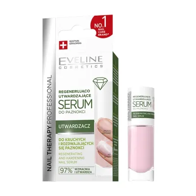 Eveline Cosmetics Nail Therapy Professional regenerująco-utwardzające serum do paznokci do kruchych i rozdwajanych się paznokci 8 ml