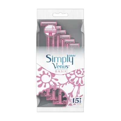 Gillette Simply Venus Basic jednorazowe maszynki do golenia dla kobiet 15 sztuk