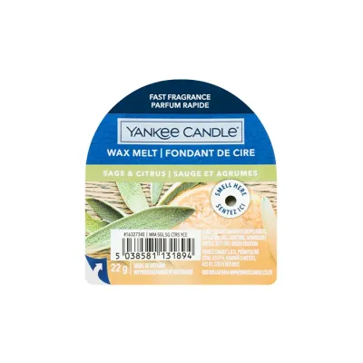 Yankee Candle wosk zapachowy do kominków Sage & Citrus 22 g