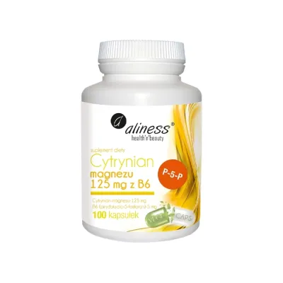 Aliness suplement diety Cytrynian Magnezu 125 mg z B6 100 kapsułek