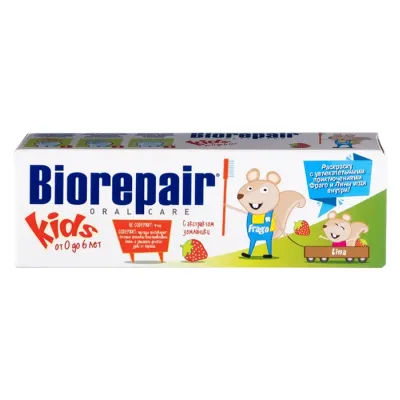 Biorepair Kids pasta do zębów dla dzieci 0-6 lat Poziomka 50 ml