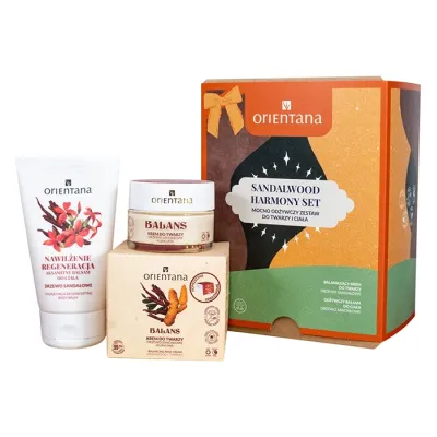 Orientana Sandalwood Harmony Set mocno odżywczy zestaw do twarzy i ciała krem do twarzy 50 ml + balsam do ciała 125 ml