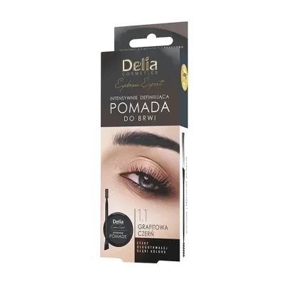 Delia Eyebrow Expert intensywnie definiująca pomada do brwi 1.1 Grafitowa Czerń 4 g