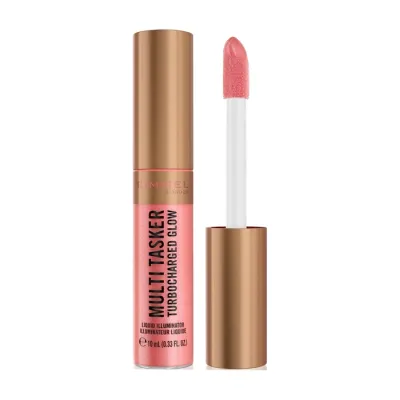 Rimmel Multi-Tasker Turbocharged Glow rozświetlający róż w płynie 002 Rosy Rebel 10 ml