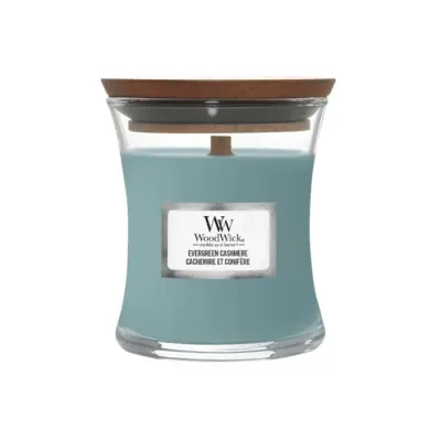 Woodwick Small Jar Candle świeca zapachowa Evergreen Cashmere 85 g