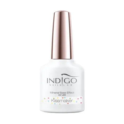 Indigo Mineral Base Effect lakier hybrydowy 3w1 mineralna baza z efektem Kissmaker 7 ml