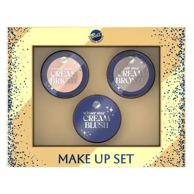 Bell Winter Star Make Up Set róż do policzków 4,5 g + bronzer do twarzy 4,6 g + rozświetlacz 3,5 g
