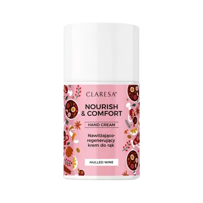 Claresa Nourish & Comfort nawilżająco-regenerujący krem do rąk Mulled Wine 48 g
