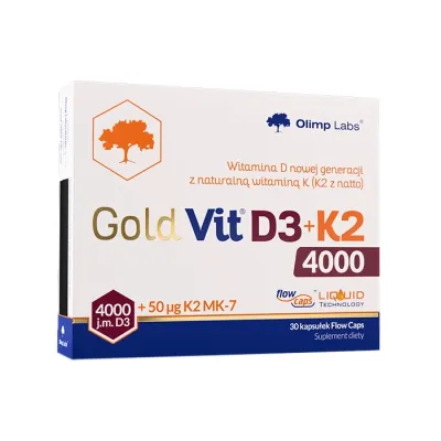 Olimp Gold Vit D3 + K2 4000 suplement diety 30 kapsułek