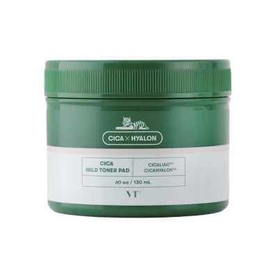VT Cosmetics Cica x Hyalon Cica Mild Toner Pad złuszczające płatki do twarzy 60 szt