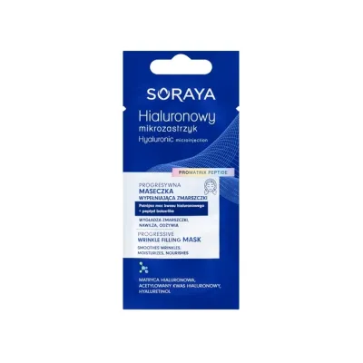 Soraya Hialuronowy Mikrozastrzyk progresywna maseczka wypełniająca zmarszczki 8ml