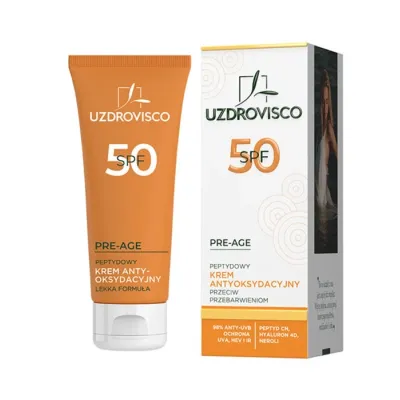 Uzdrovisco Pre-Age peptydowy krem antyoksydacyjny przeciw przebarwieniom SPF50 50ml