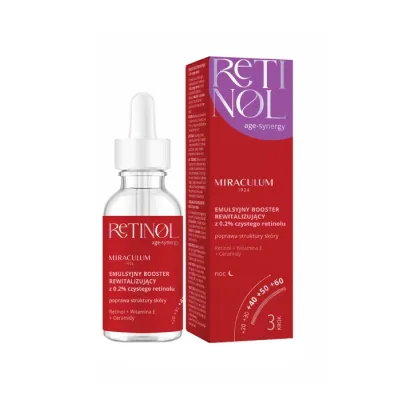 Miraculum Retinol Age-Synergy emulsyjny booster rewitalizujący na noc z 0,2% czystego retinolu 30 ml