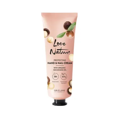 Oriflame Love Nature ochronny krem do rąk i paznokci z olejkiem macadamia 75ml