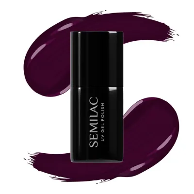 Semilac Allure lakier hybrydowy 099 Dark Purple Wine 7 ml