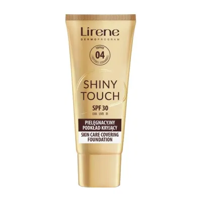 Lirene Shiny Touch pielęgnacyjny podkład kryjący SPF30 04 Toffee 30 ml