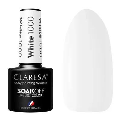 Claresa hybrydowy lakier do paznokci White 1000 5 g