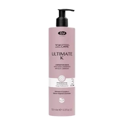 Lisap Milano Top Care Ultimate K maska laminująca do włosów Step 3 500 ml