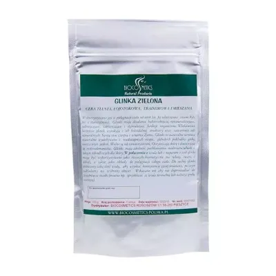 Biocosmetics oczyszczająca glinka zielona do cery tłustej 100 g