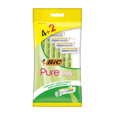 BIC Pure Lady jednorazowe maszynki do golenia dla kobiet 6 sztuk
