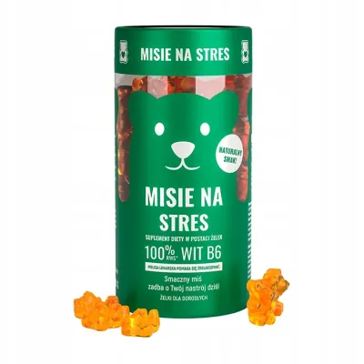 Noble Health Misie na stres suplement diety dla dorosłych w postaci żelków 60 misiów 300 g