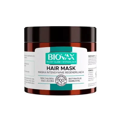 Biovax Biotyna Plus intensywnie regenerująca maska do włosów wypadających 250 ml