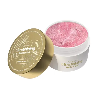 Clavier UltraShining Builder Gel Glitter & Flakes ultra-lśniący żel budujący do paznokci 02 Principessa 30 g