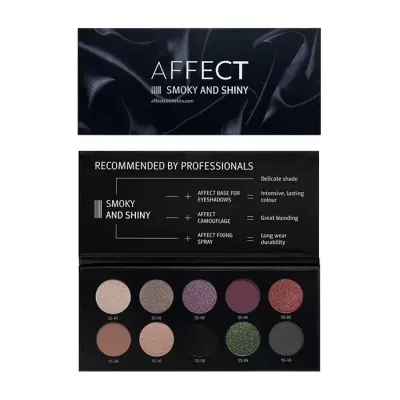 Affect Smoky and Shiny paleta 10 cieni do powiek 25 g