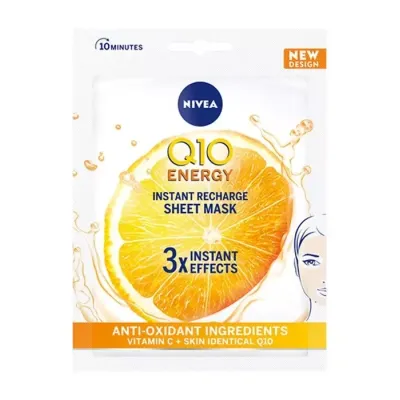 NIVEA Q10 Energy przeciwzmarszczkowa maska w płachcie 1 sztuka