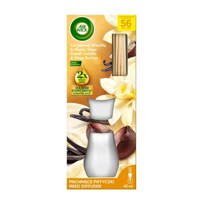 Air Wick patyczki zapachowe Zmysłowa Wanilia & Masło Shea 42 ml