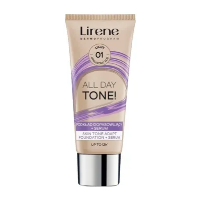 Lirene All Day Tone! podkład dopasowujący + serum 01 Light 30 ml