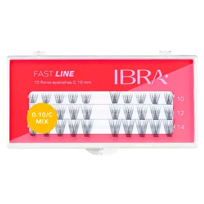 Ibra Fast Line sztuczne rzęsy kępki czarne Mix