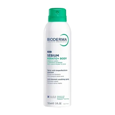 Bioderma Sebium Kerato+ Body kojący spray na niedoskonałości 150 ml