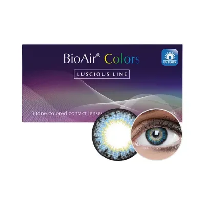 BioAir Colors Luscious Line Natural Sky kolorowe soczewki kontaktowe 2 szt
