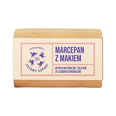 Mydlarnia Cztery Szpaki mydło w kostce Marcepan z makiem 110 g
