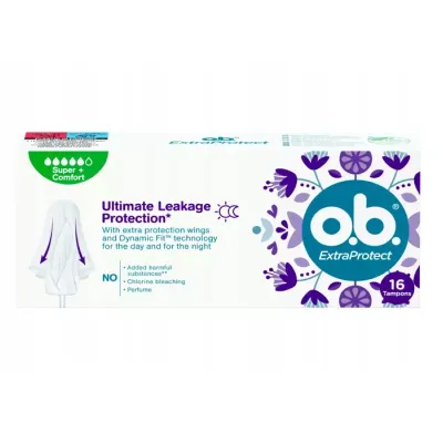 O.B. EXTRAPROTECT TAMPONY SUPER + COMFORT 16 SZTUK