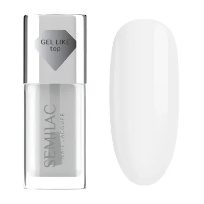 Semilac Nail Lacquer Top Gel Like top coat do paznokci 9 ml