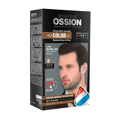 Morfose Ossion Barber żel koloryzujący do włosów dla mężczyzn 3 Dark Brown