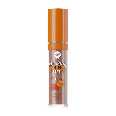 Bell Pumpkin Nude Lips matowa pomadka w płynie z olejem z dyni 01 Spicy Nude 4,3 g