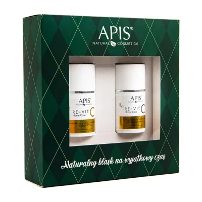 Apis Re-Vit C Home Care zestaw prezentowy kremów do pielęgnacji twarzy krem na dzień SPF15 50 ml + krem na noc 50 ml