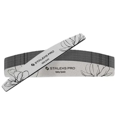 Staleks Pro Expert 40 mineralny pilnik do paznokci półksiężyc 180/240 25 sztuk